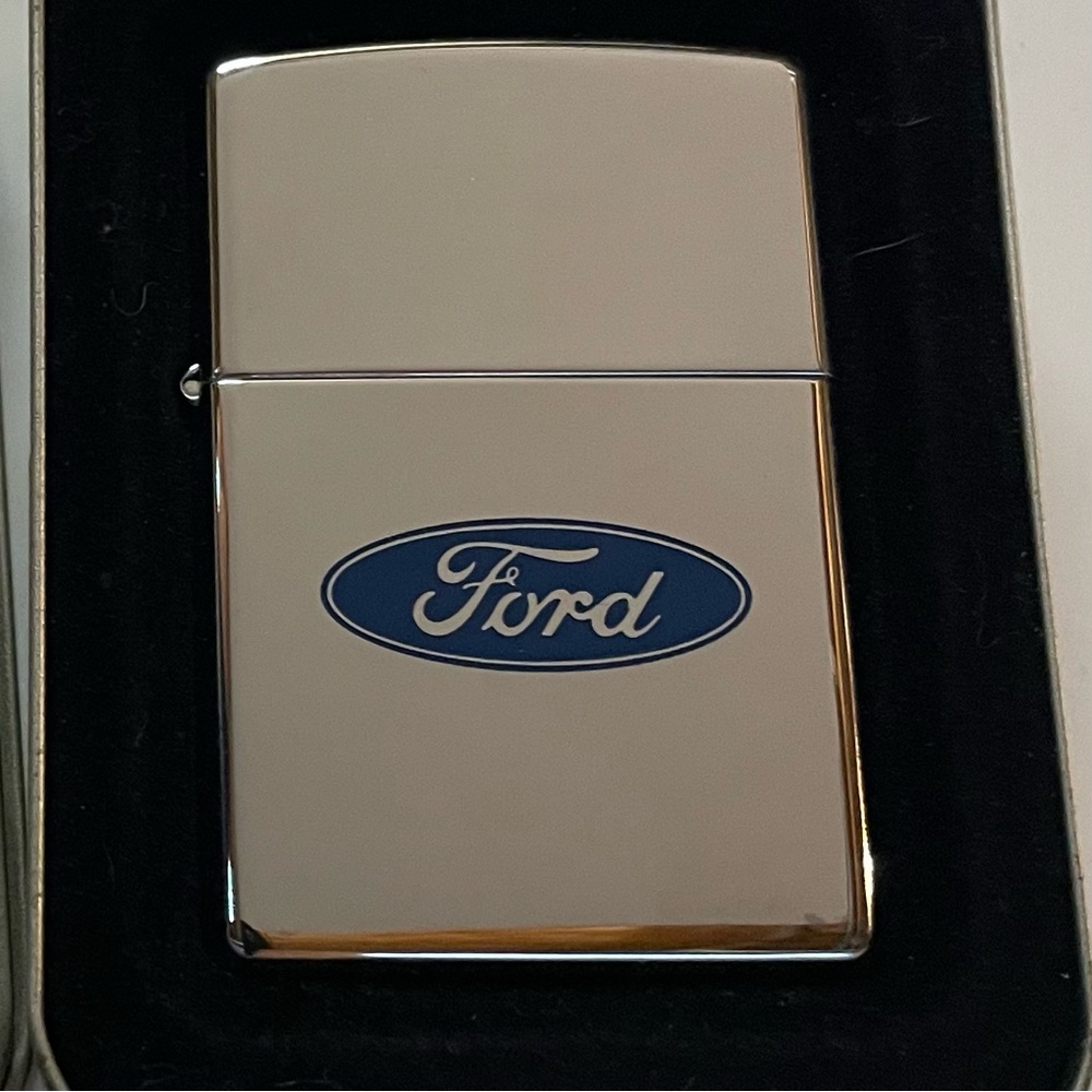 Zippo with Blue Oval Ford Logo